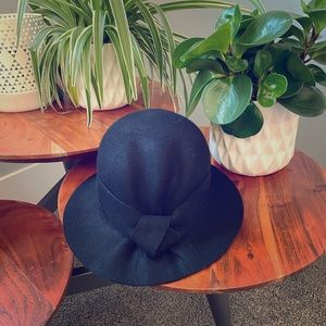 Black Wool Brimmed Hat
